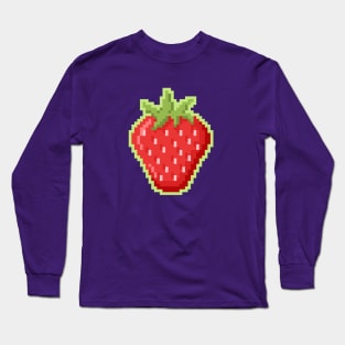 Pixel Strawberry Long Sleeve T-Shirt